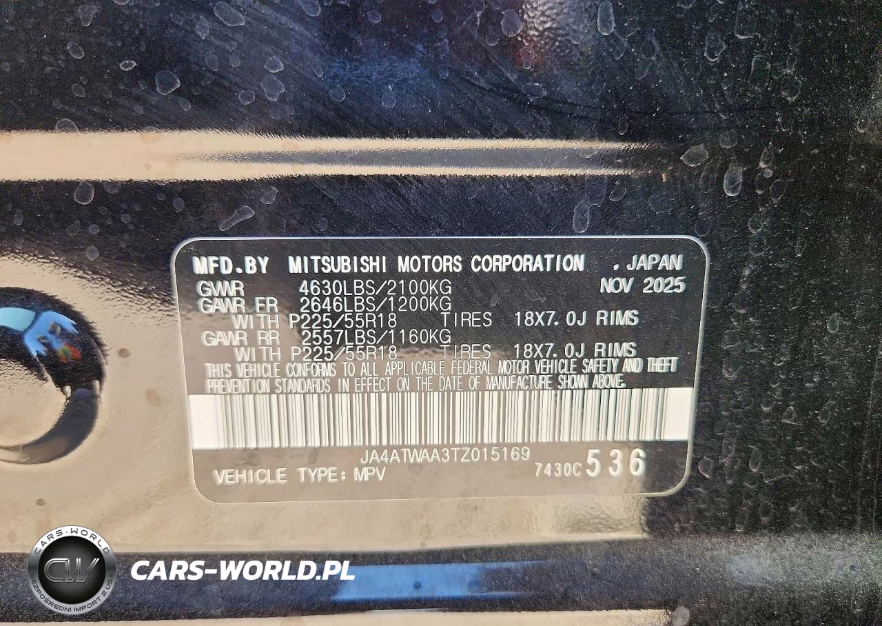 2026 Mitsubishi Eclipse Cross Se VIN:JA4ATWAA3TZ015169 - 13