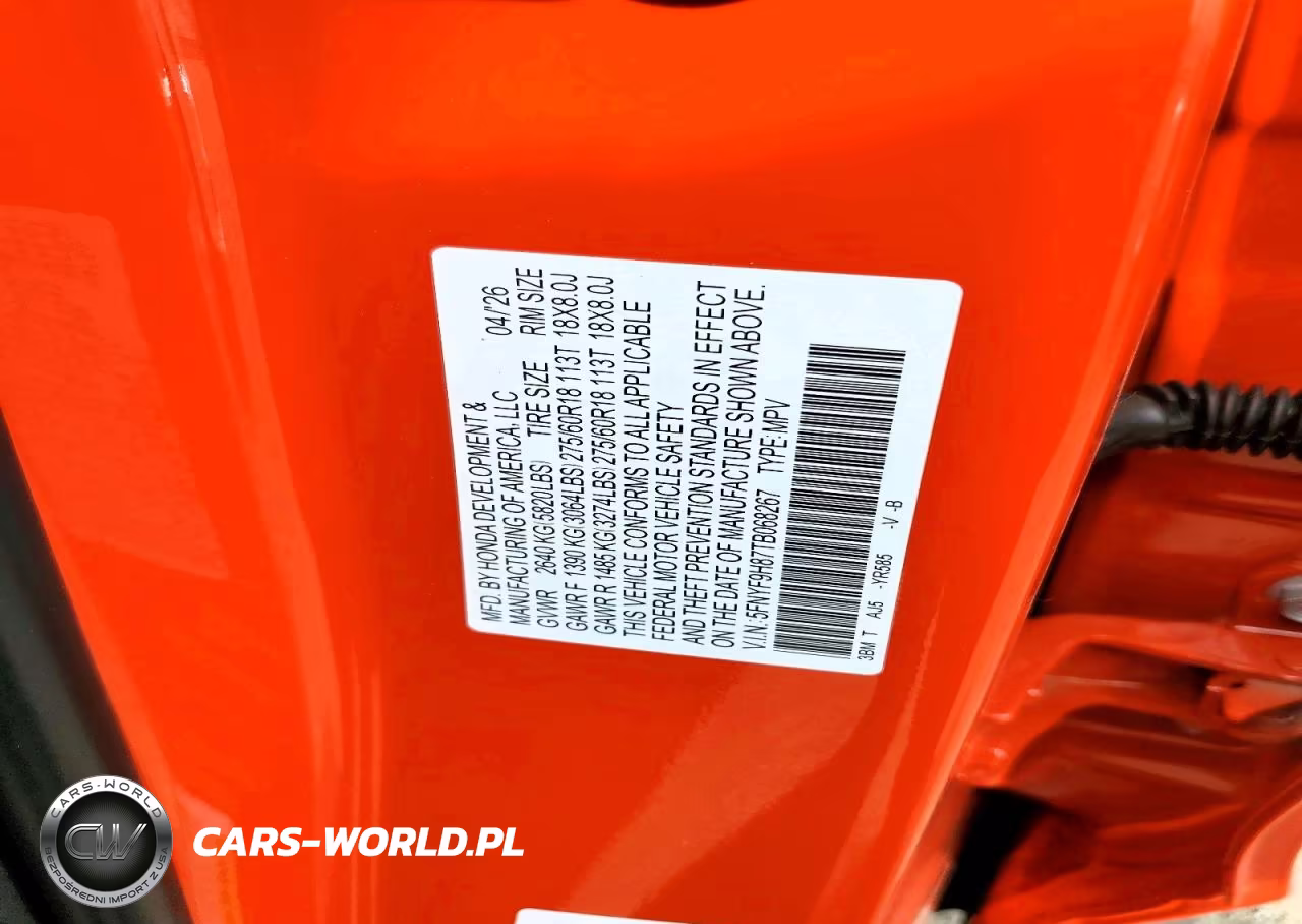 2026 Honda Passport Trailsport Elite VIN:5FNYF9H87TB068267 - 13
