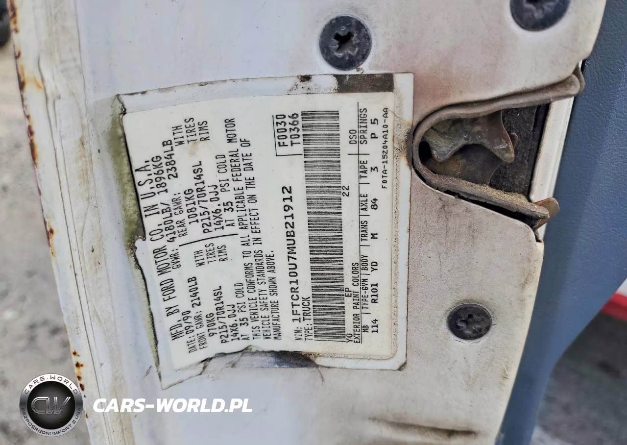 1991 Ford Ranger VIN:1FTCR10U7MUB21912 - 12