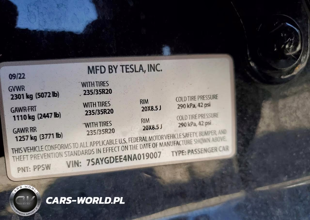 2022 Tesla Model Y VIN:7SAYGDEE4NA019007 - 13