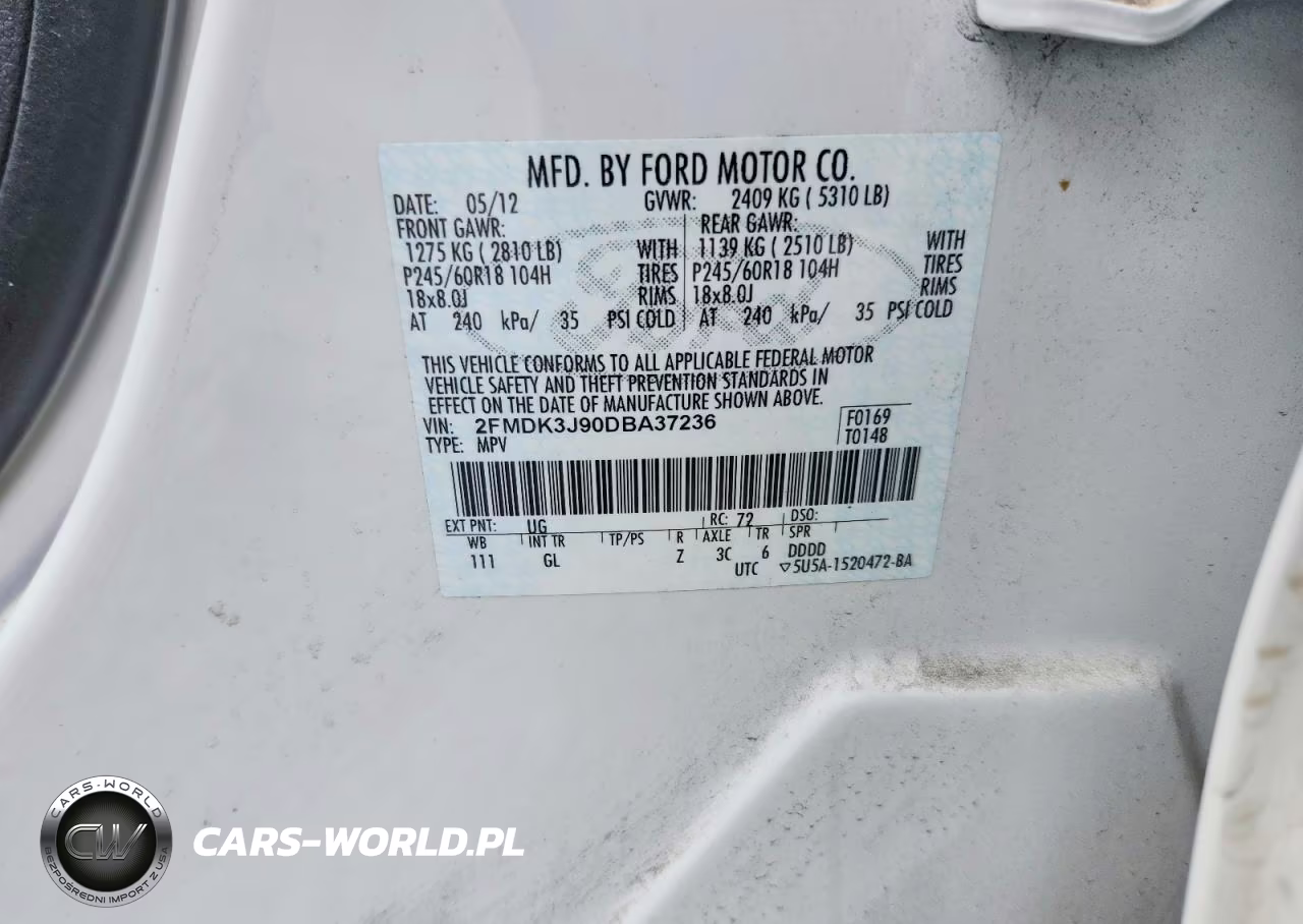 2013 Ford Edge Sel VIN:2FMDK3J90DBA37236 - 13