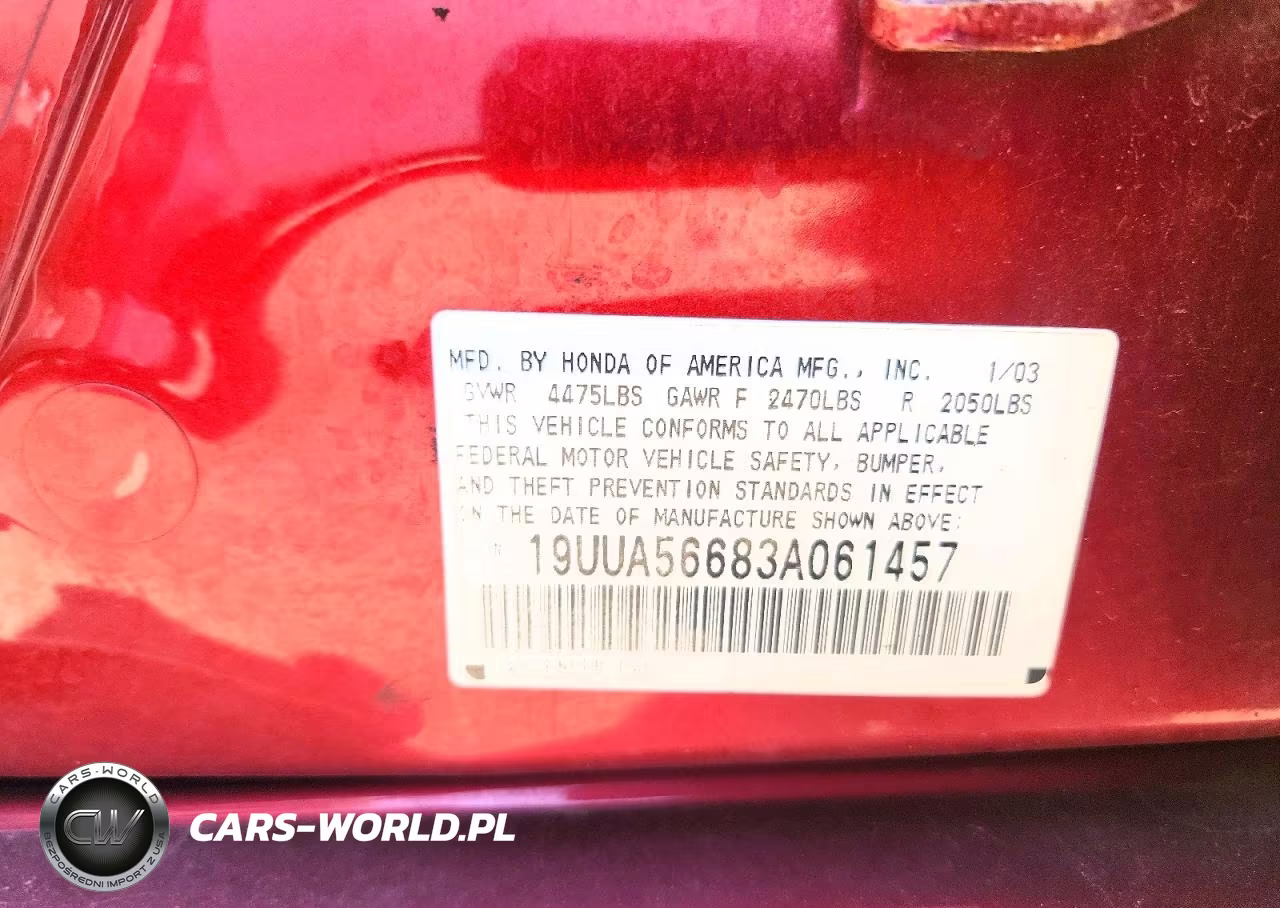 2003 Acura 3.2Tl VIN:19UUA56683A061457 - 12