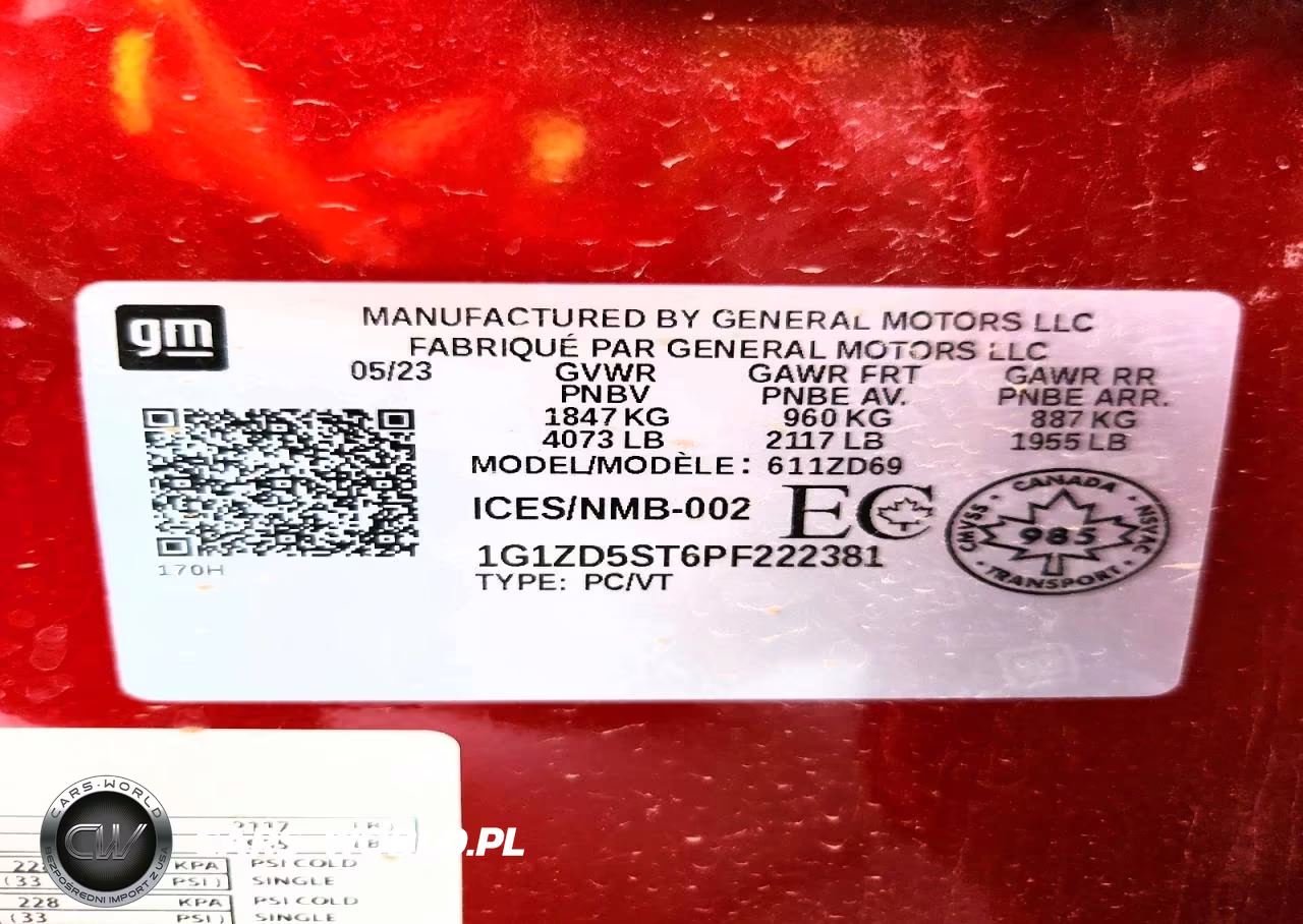 2023 Chevrolet Malibu Lt VIN:1G1ZD5ST6PF222381 - 12