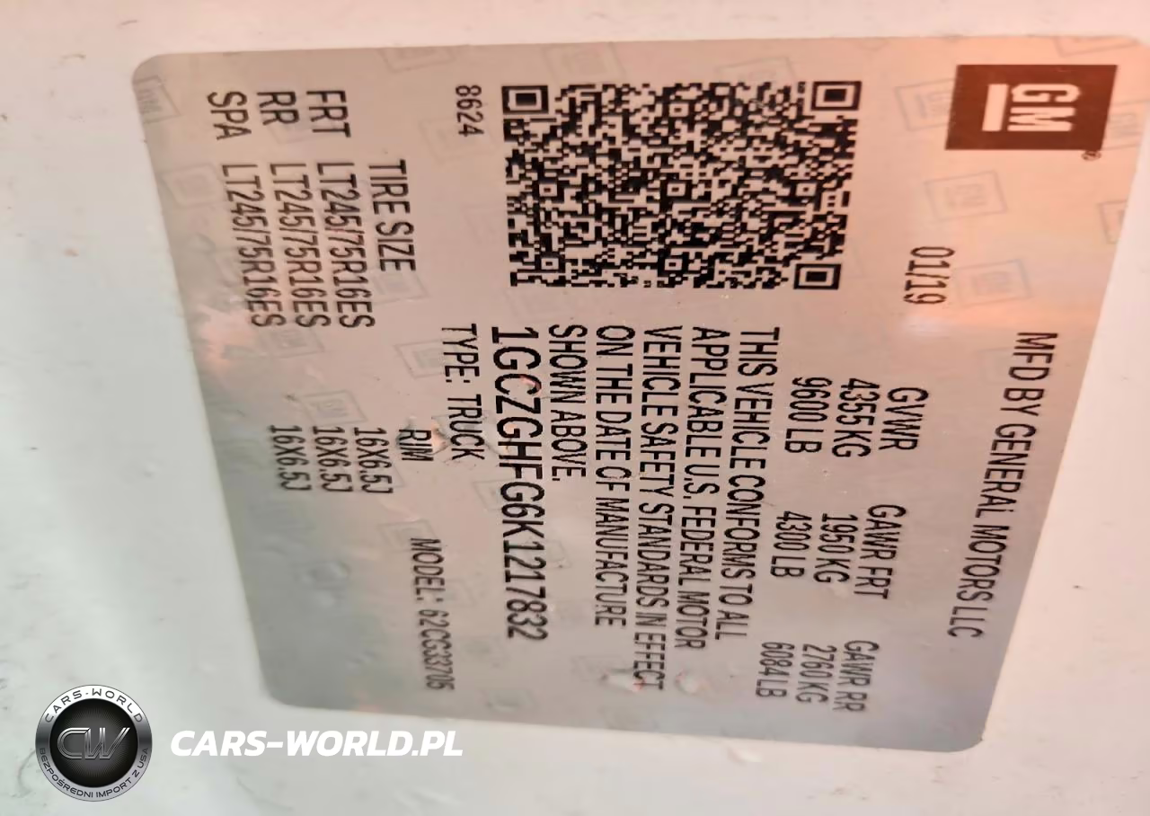 2019 Chevrolet Express Van VIN:1GCZGHFG6K1217832 - 13