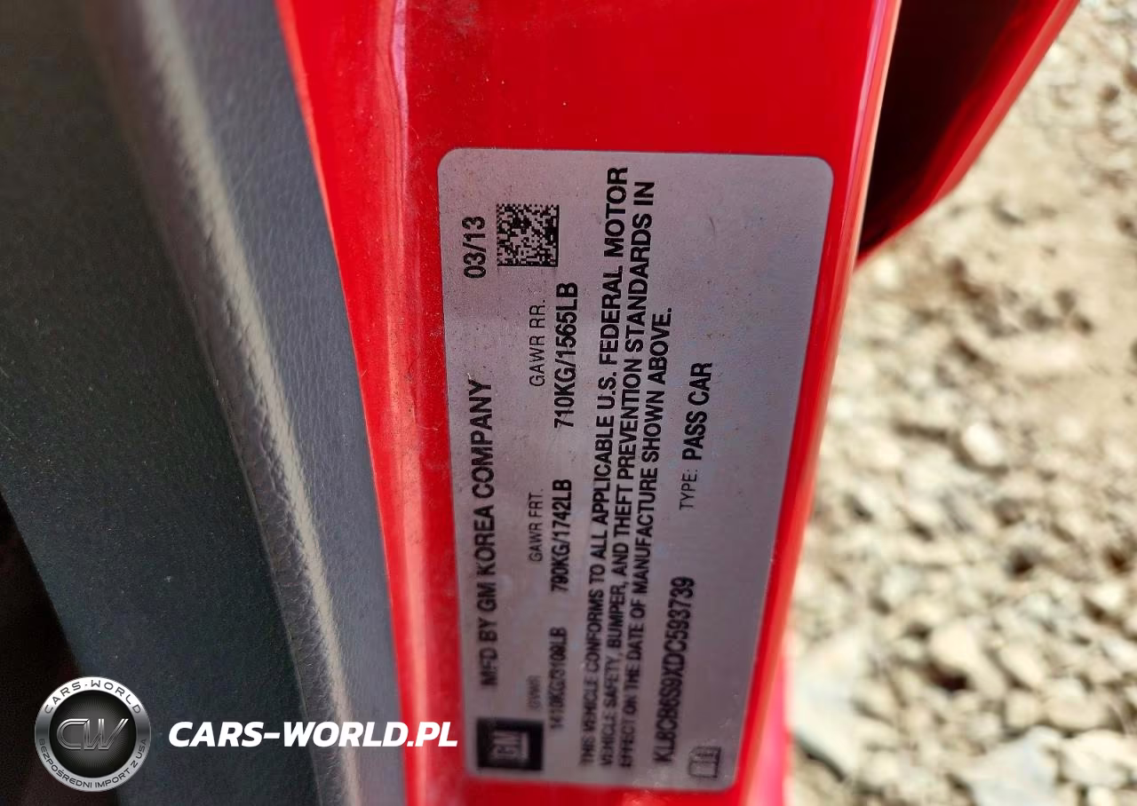 2013 Chevrolet Spark Ls VIN:KL8CB6S9XDC593739 - 12