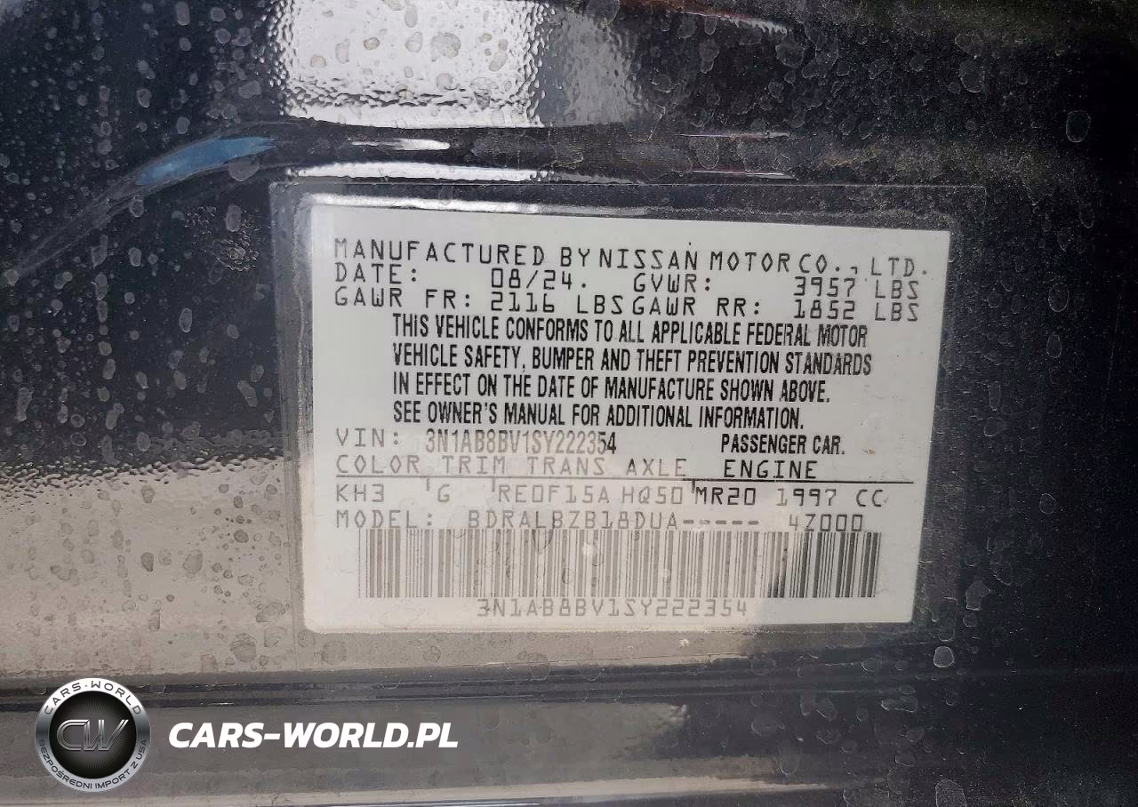 2025 Nissan Sentra S VIN:3N1AB8BV1SY222354 - 12