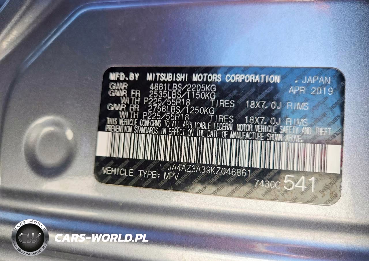 2019 Mitsubishi Outlander Se VIN:JA4AZ3A39KZ046861 - 12
