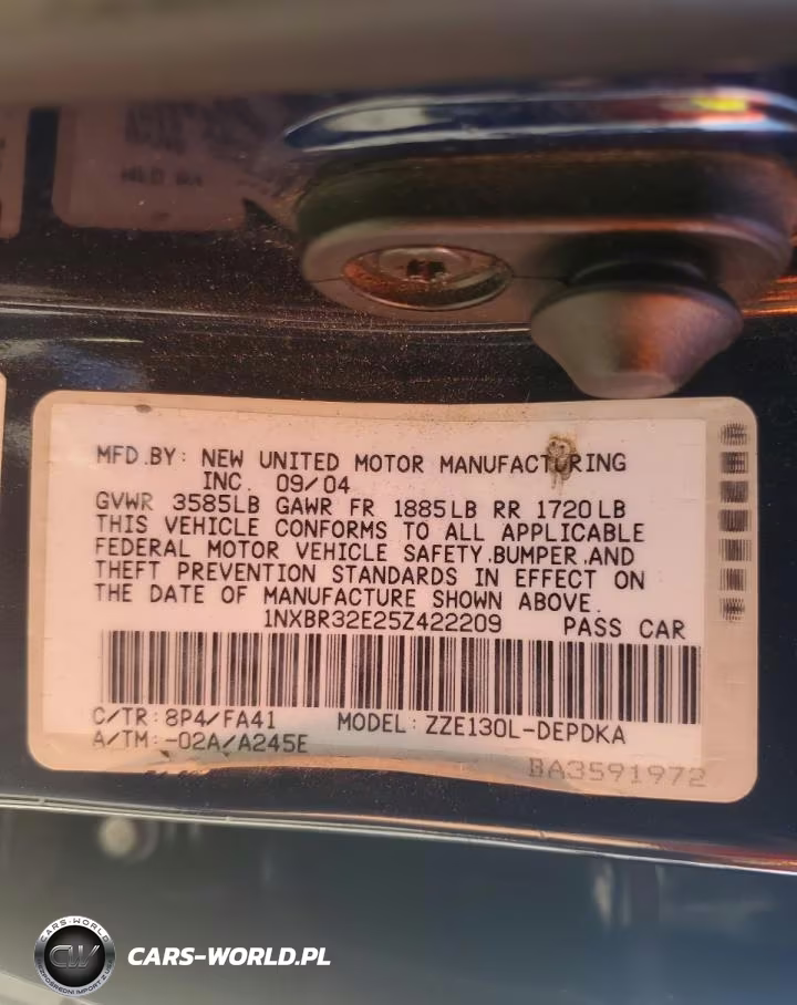 2005 Toyota Corolla Ce VIN:1NXBR32E25Z422209 - 12
