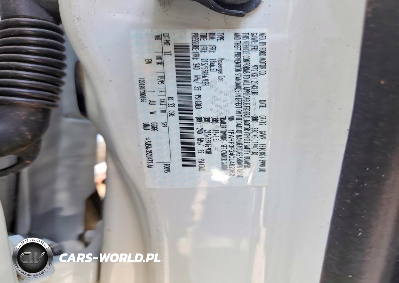 2012 Ford Focus Se VIN:1FAHP3F24CL462062 - 12