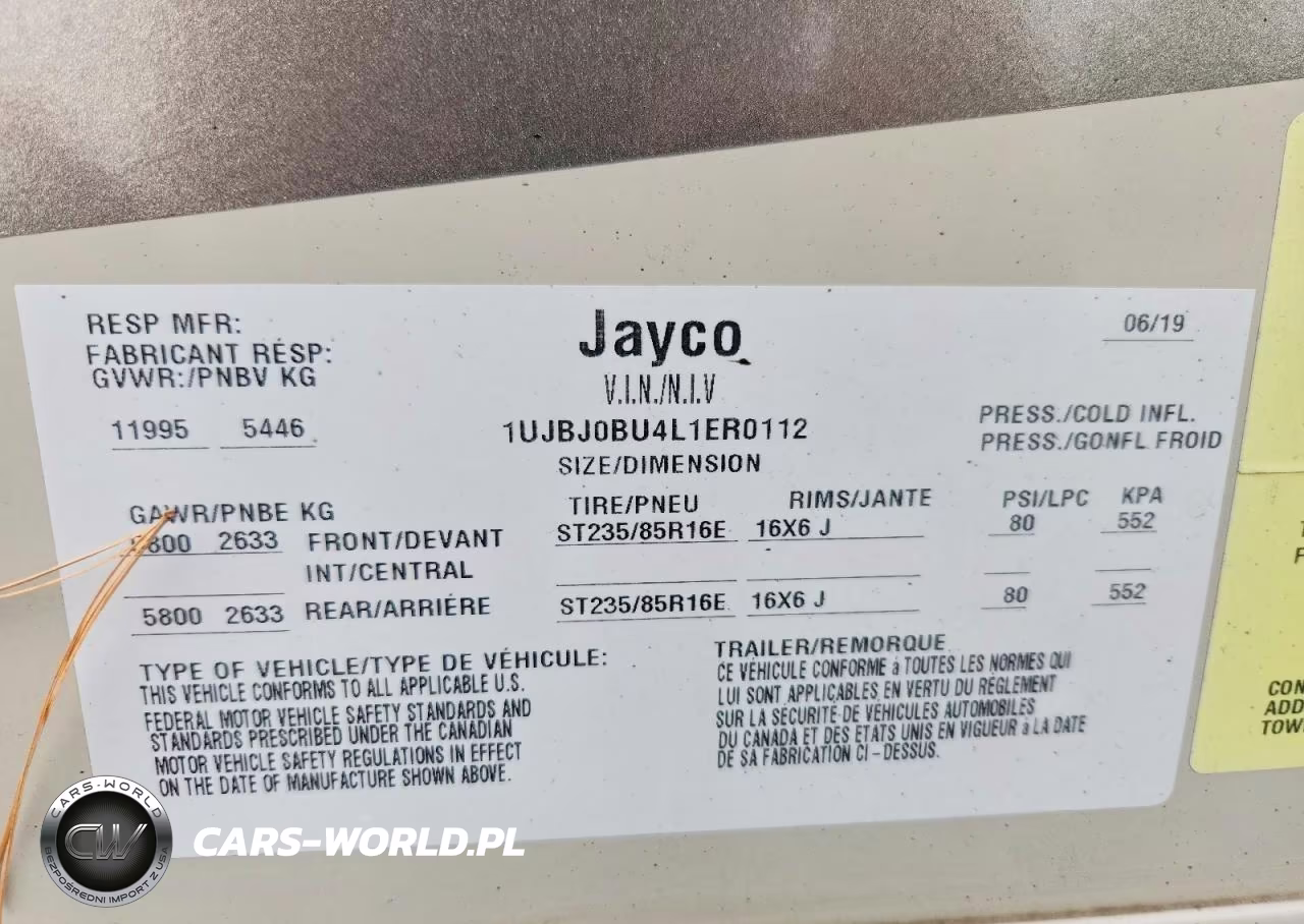 2020 Jayco Eagle Camper VIN:1UJBJ0BU4L1ER0112 - 10