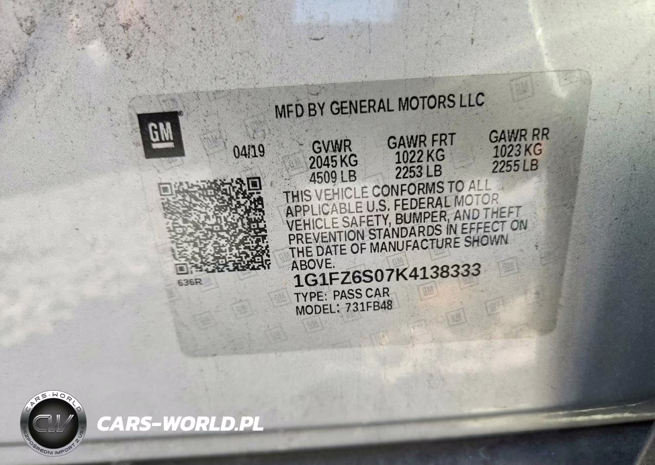 2019 Chevrolet Bolt Ev Premier VIN:1G1FZ6S07K4138333 - 12