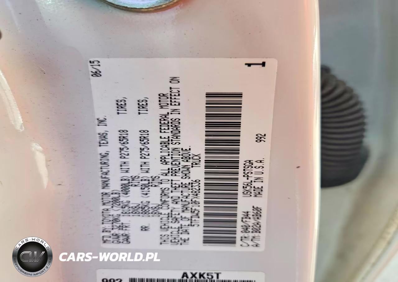 2015 Toyota Tundra Sr5 VIN:5TFDW5F10FX482336 - 13