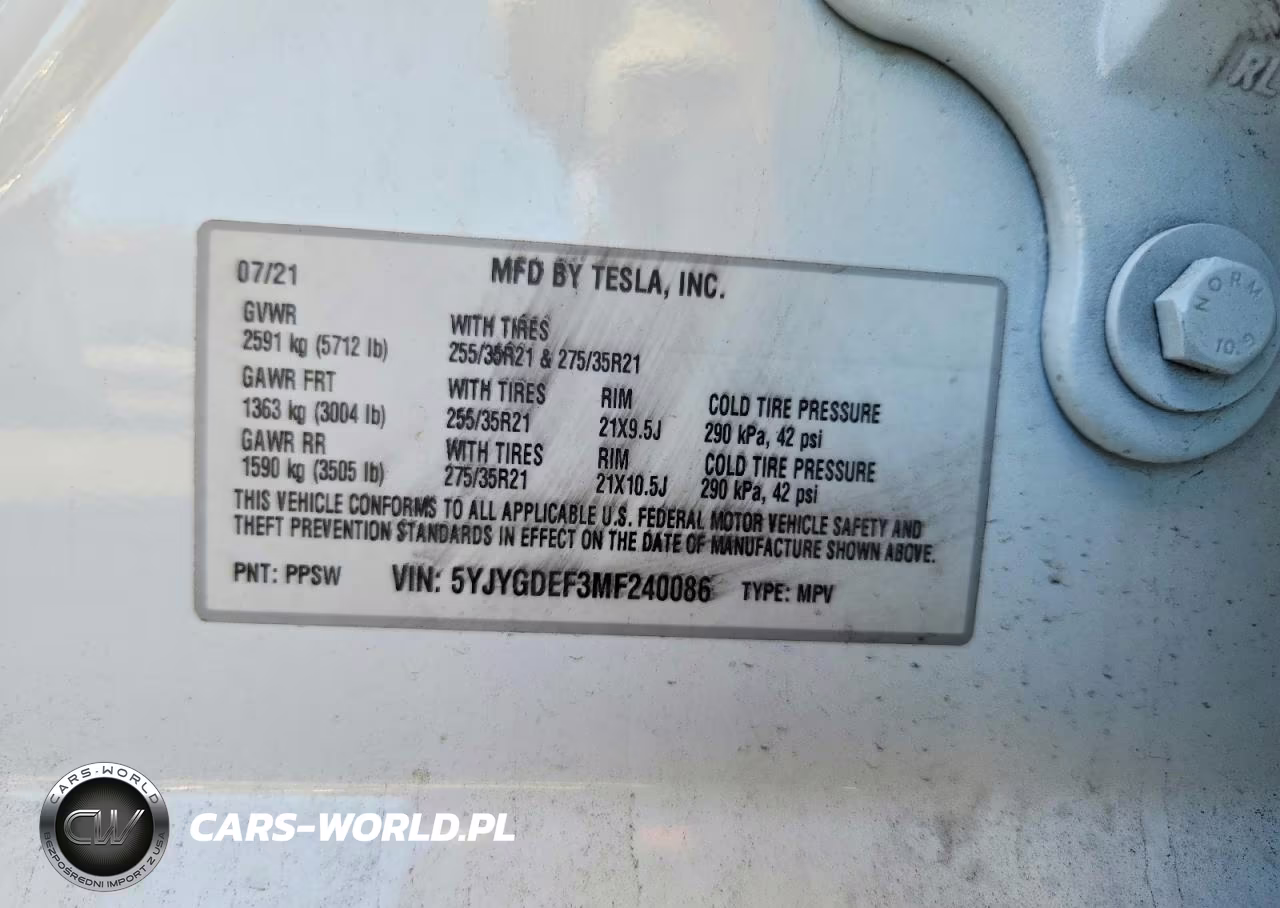2021 Tesla Model Y VIN:5YJYGDEF3MF240086 - 14