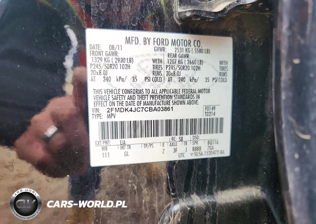 2012 Ford Edge Sel VIN:2FMDK4JC7CBA03861 - 13