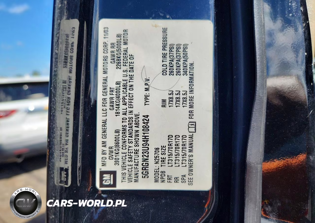 2004 Hummer H2 Suv VIN:5GRGN23U94H108424 - 13