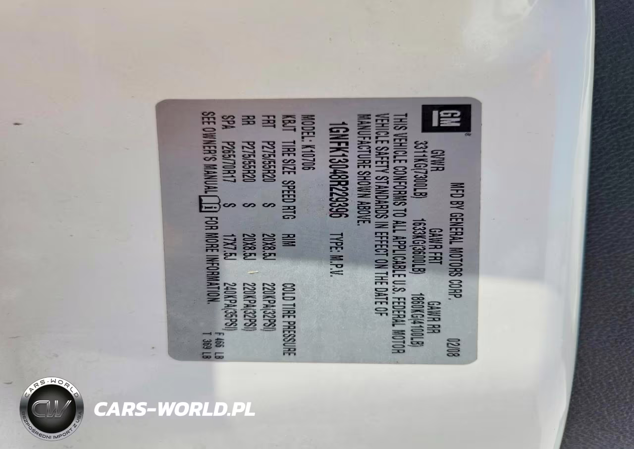 2008 Chevrolet Tahoe K1500 VIN:1GNFK13048R229396 - 14