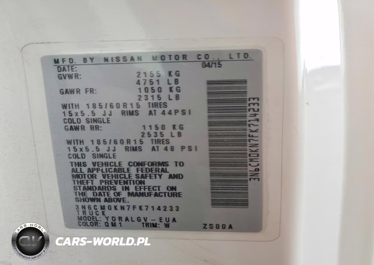 2015 Nissan Nv200 Sv VIN:3N6CM0KN7FK714233 - 14