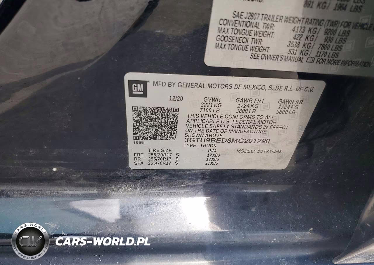 2021 GMC Sierra K1500 Sle VIN:3GTU9BED8MG201290 - 13