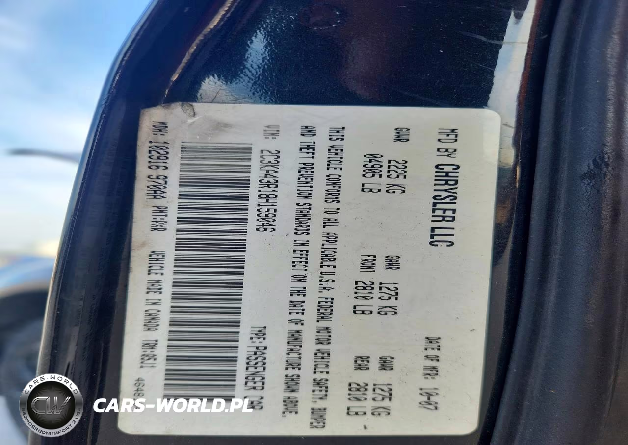 2008 Chrysler 300 Lx VIN:2C3KA43R18H159046 - 13