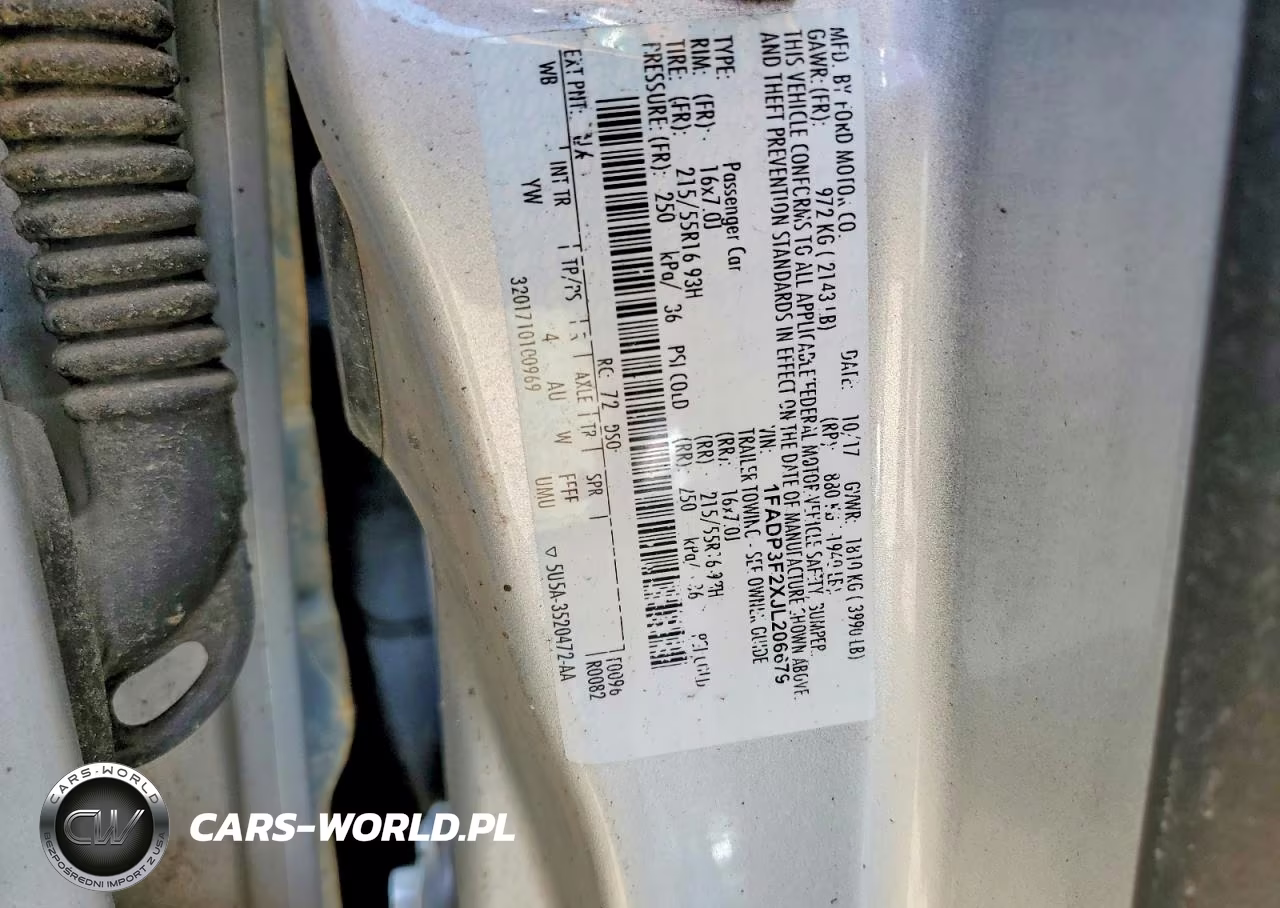 2018 Ford Focus Se VIN:1FADP3F2XJL206679 - 12