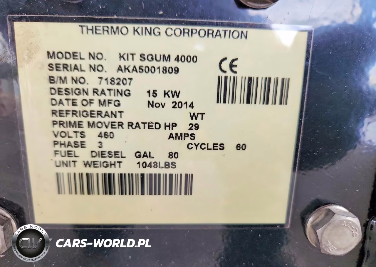 2014 Thermo King Kit Sgum 4000 Refrigeration Unit VIN:AKA5001809 - 10