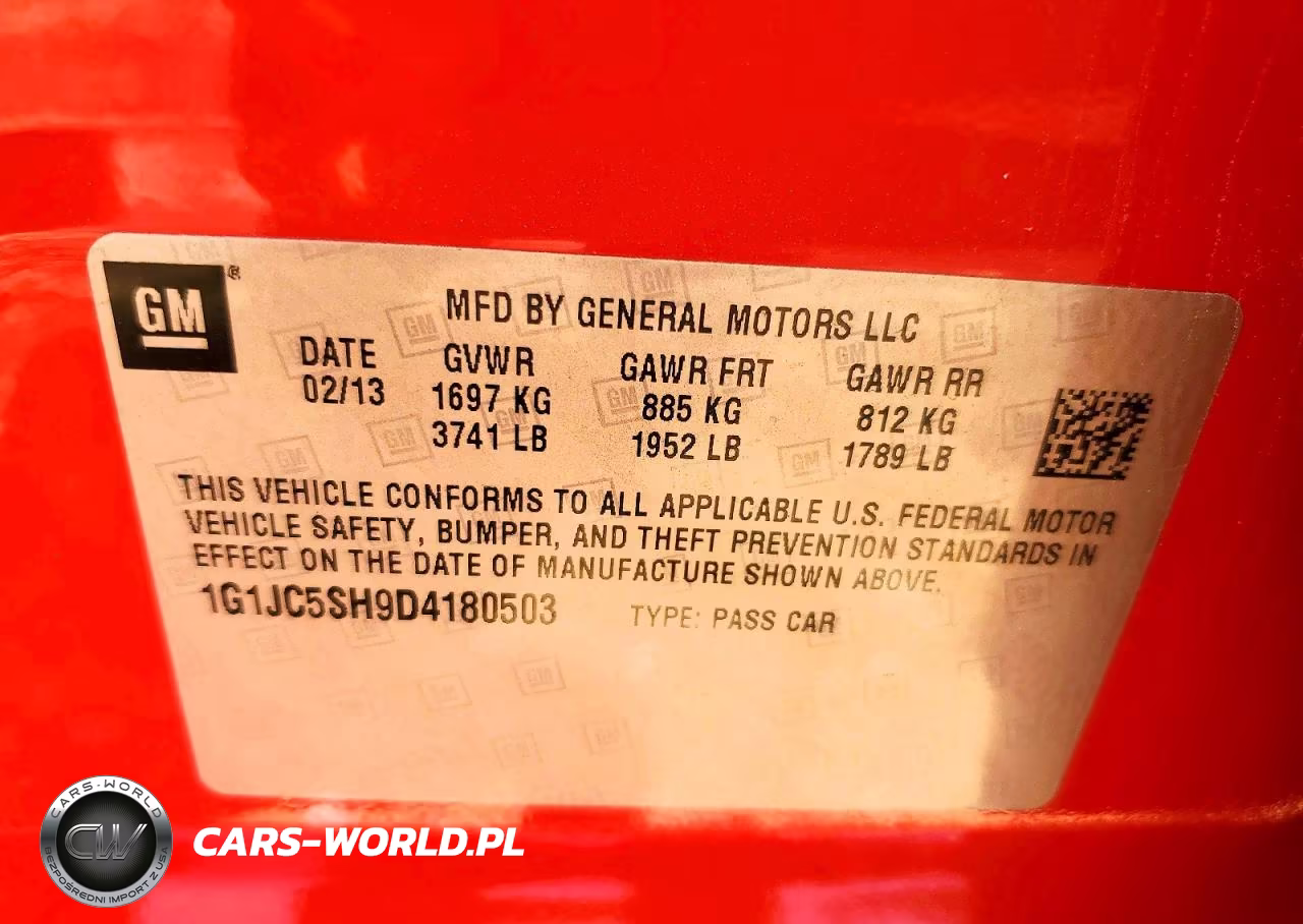 2013 Chevrolet Sonic Lt VIN:1G1JC5SH9D4180503 - 12
