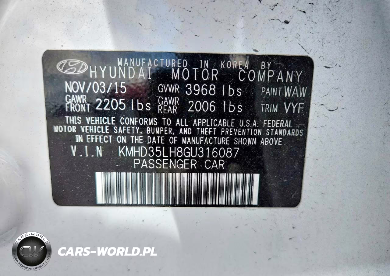 2016 Hyundai Elantra Gt Base VIN:KMHD35LH8GU316087 - 12