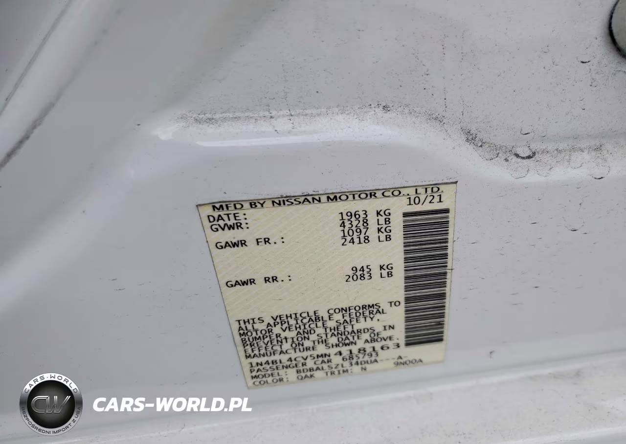 2021 Nissan Altima Sr VIN:1N4BL4CV5MN418163 - 13