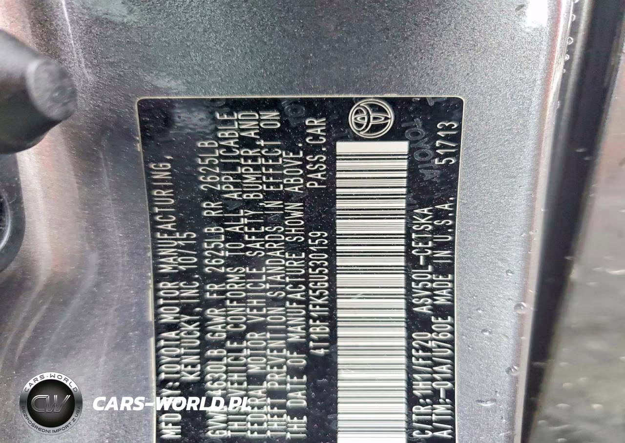 2016 Toyota Camry Se VIN:4T1BF1FK5GU530159 - 12