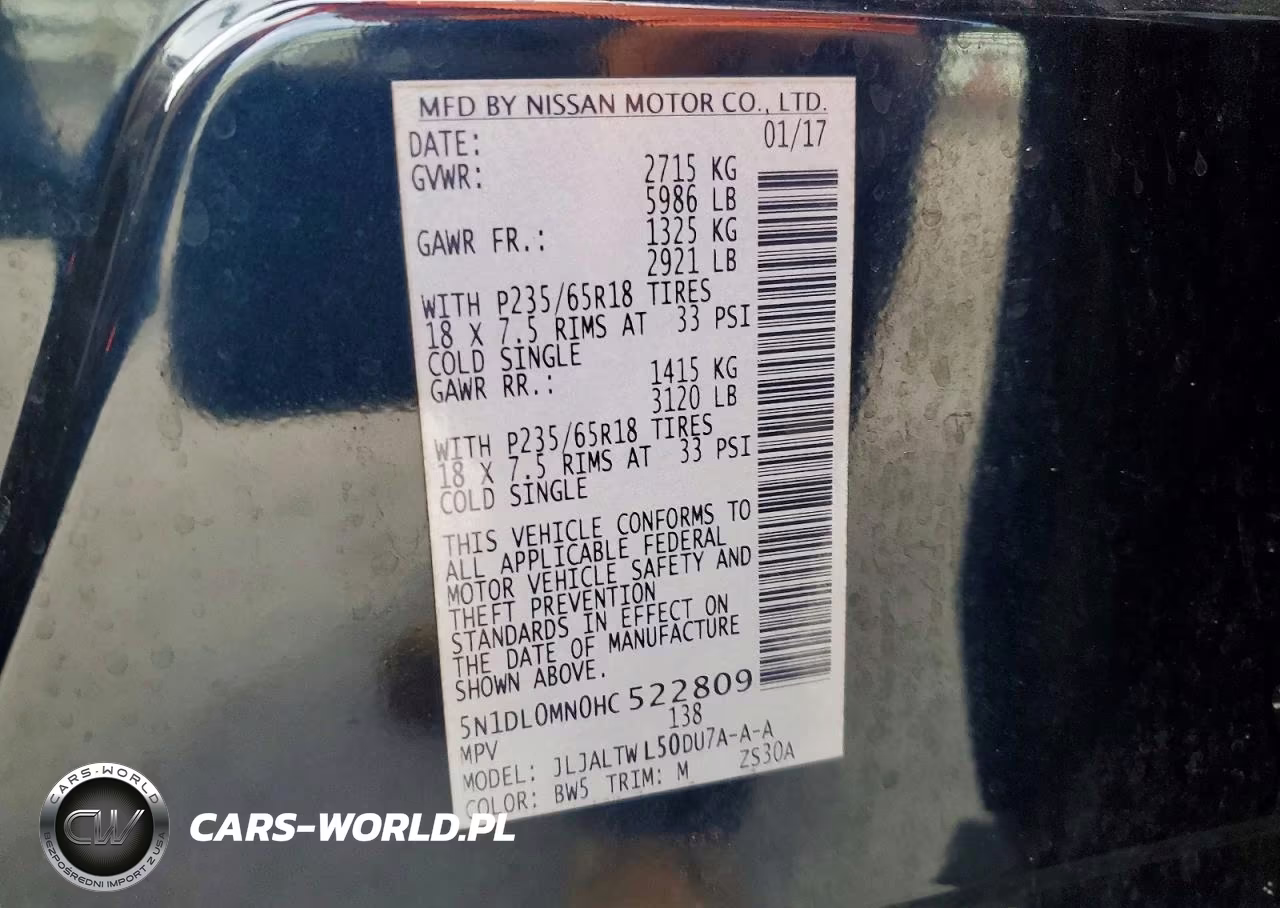 2017 Infiniti Qx60 Base VIN:5N1DL0MN0HC522809 - 13