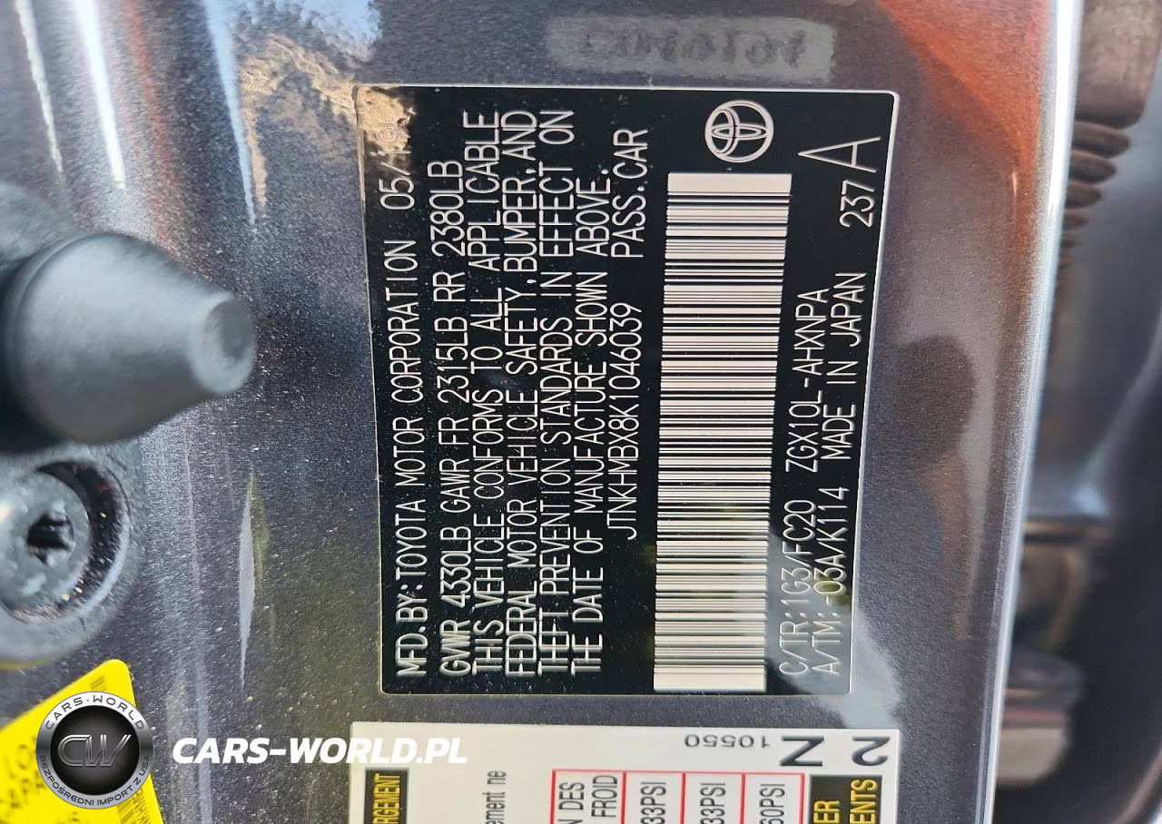 2019 Toyota C-Hr Le VIN:JTNKHMBX8K1046039 - 14