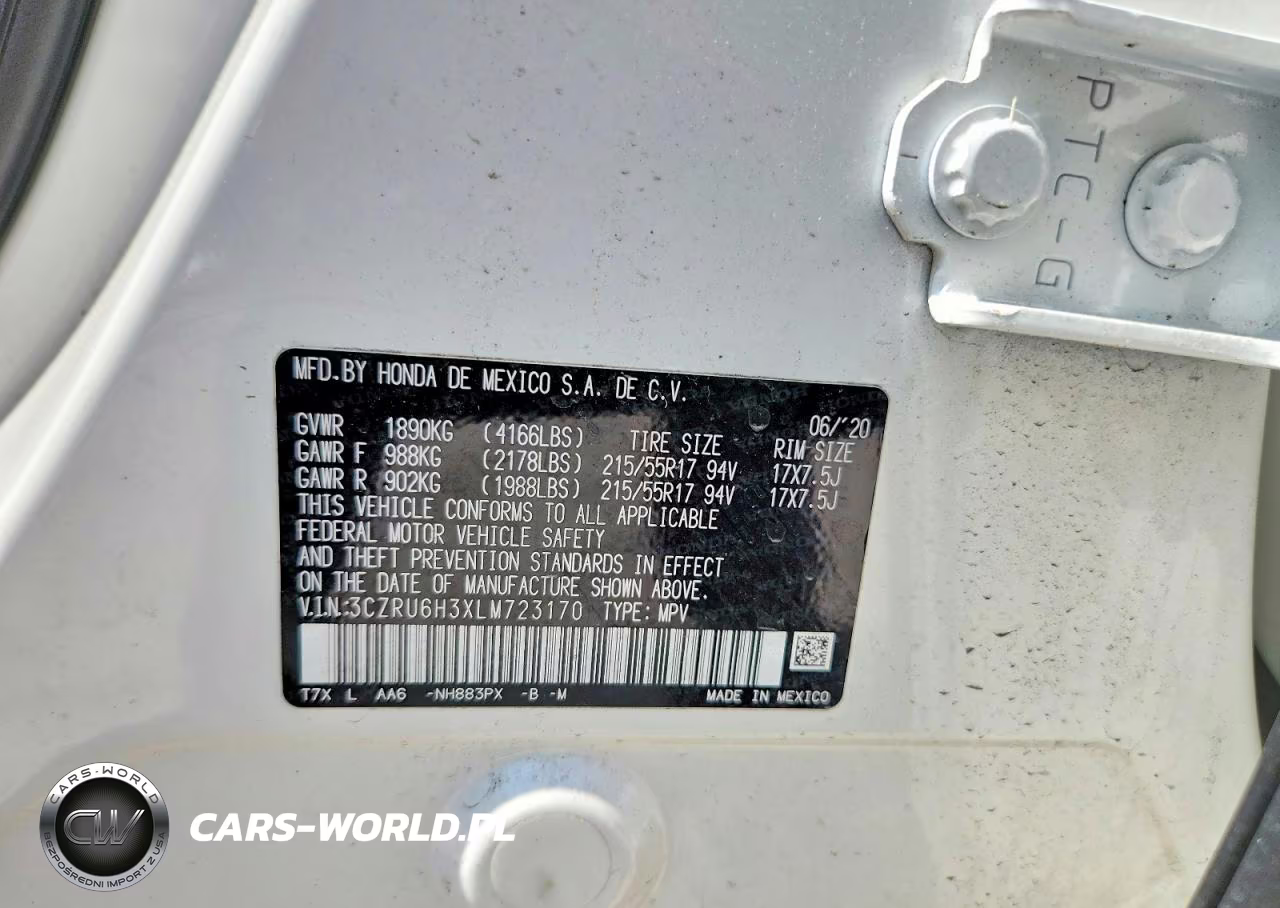 2020 Honda Hr-V Lx VIN:3CZRU6H3XLM723170 - 14