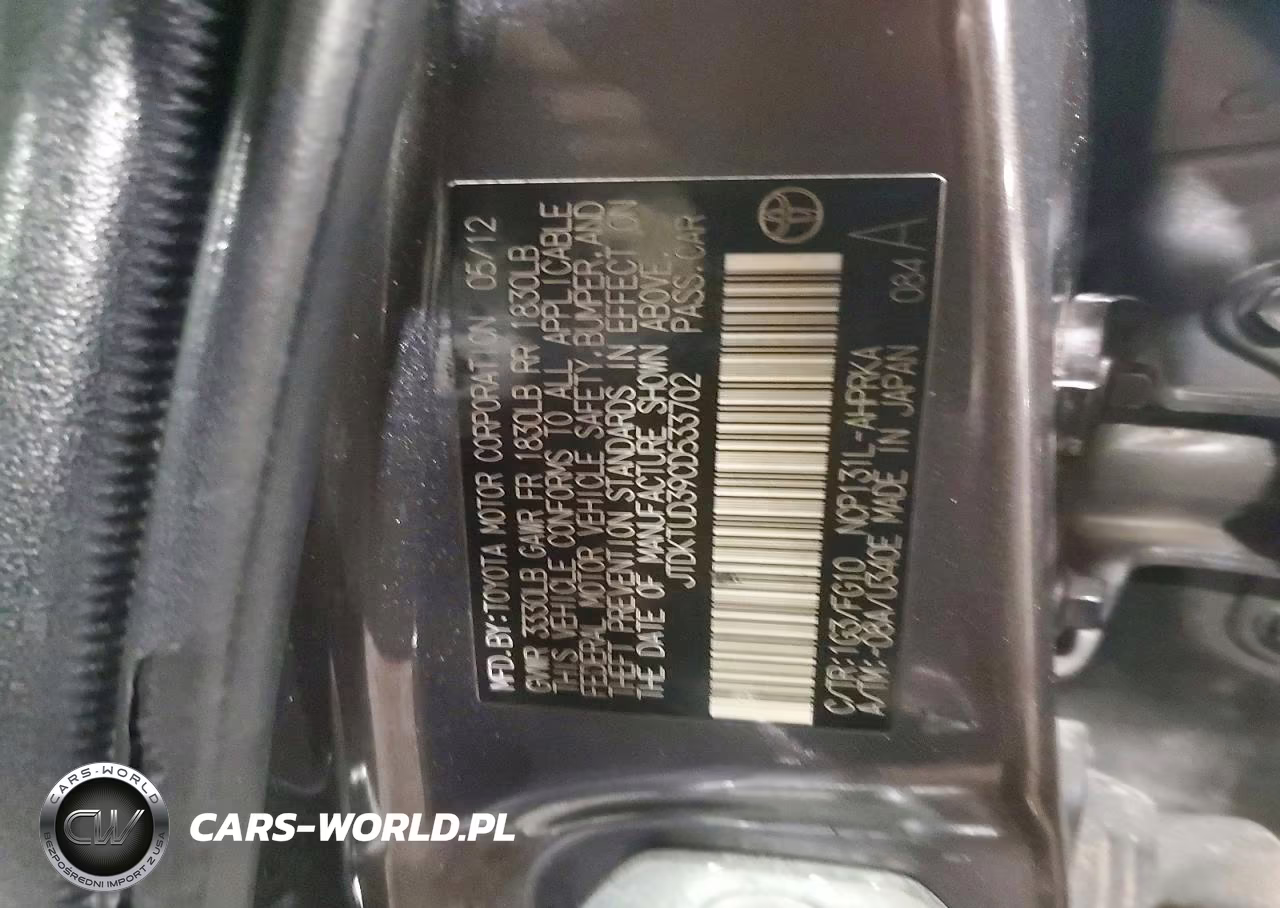 2012 Toyota Yaris 5-Door Le VIN:JTDKTUD39CD533702 - 13