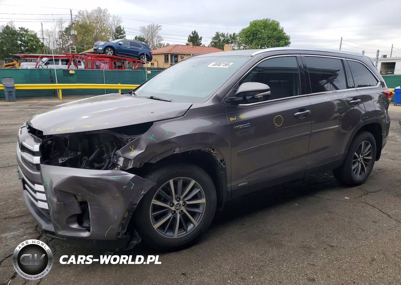 2019 Toyota Highlander Hybrid Xle VIN:5TDJGRFH6KS053786 - 1