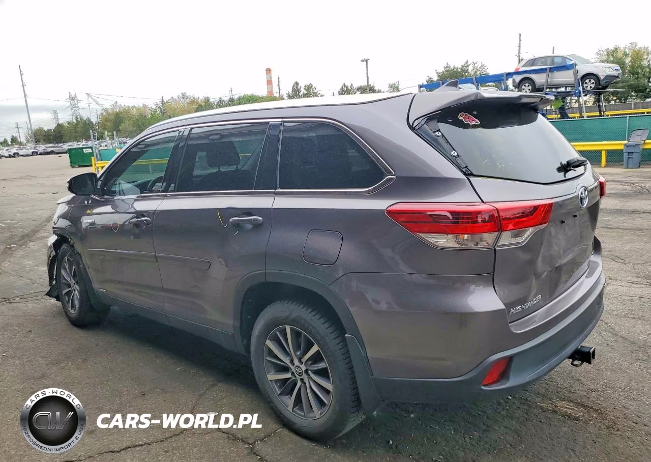2019 Toyota Highlander Hybrid Xle VIN:5TDJGRFH6KS053786 - 2