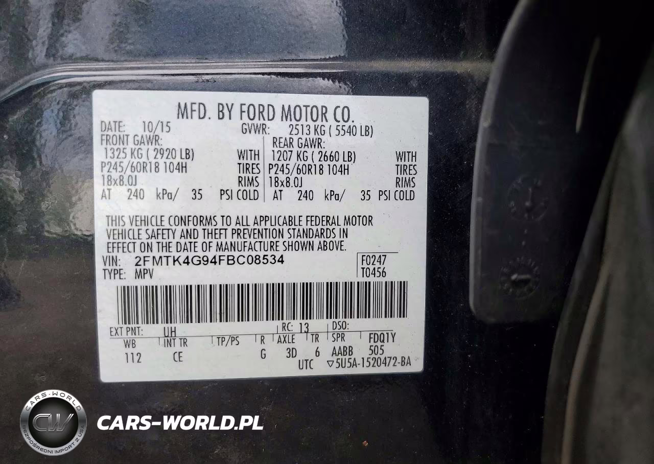 2015 Ford Edge Se VIN:2FMTK4G94FBC08534 - 13
