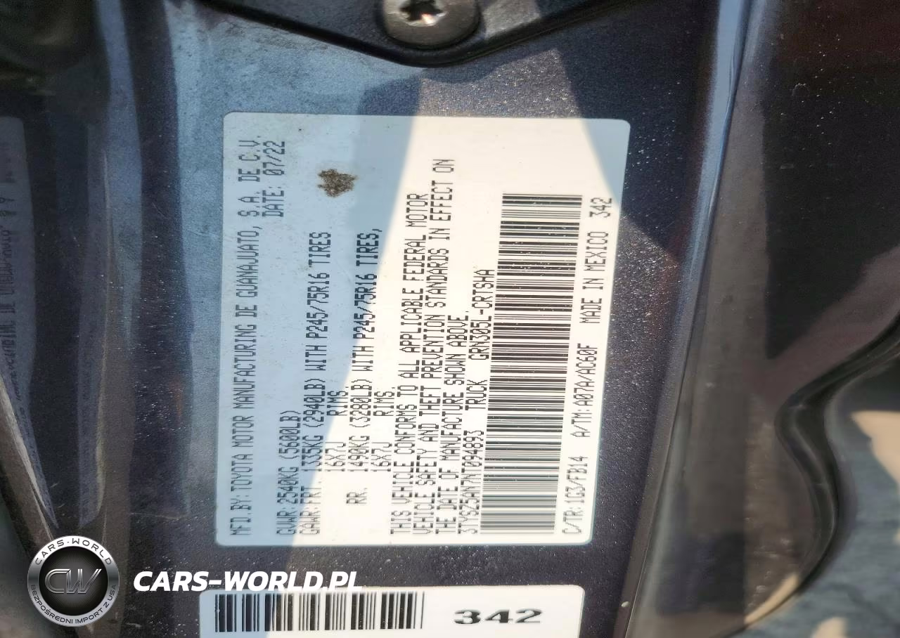 2022 Toyota Tacoma Sr V6 VIN:3TYSZ5AN7NT094893 - 12