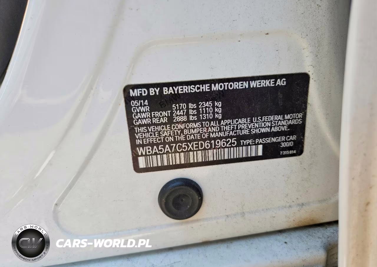 2014 BMW 528 Xi VIN:WBA5A7C5XED619625 - 13