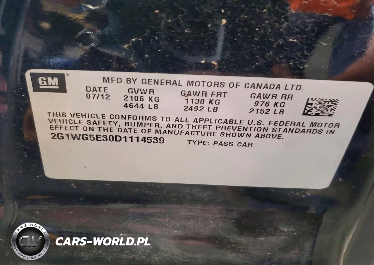 2013 Chevrolet Impala Lt VIN:2G1WG5E30D1114539 - 12
