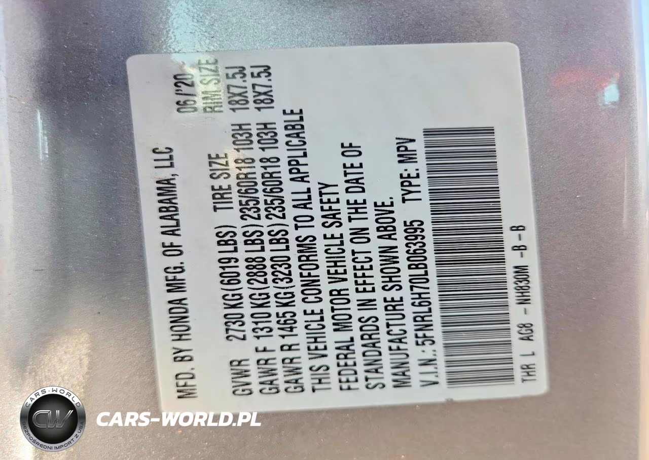 2020 Honda Odyssey Ex-L-Ex-L W-Navi Res VIN:5FNRL6H70LB063995 - 13