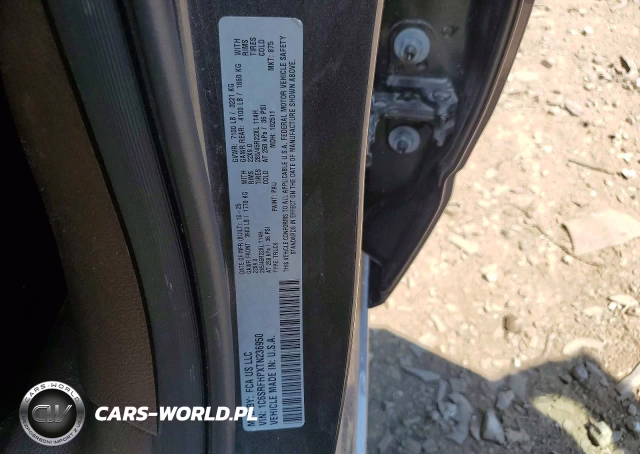 2026 Ram 1500 VIN:1C6SRFHPXTN236950 - 12