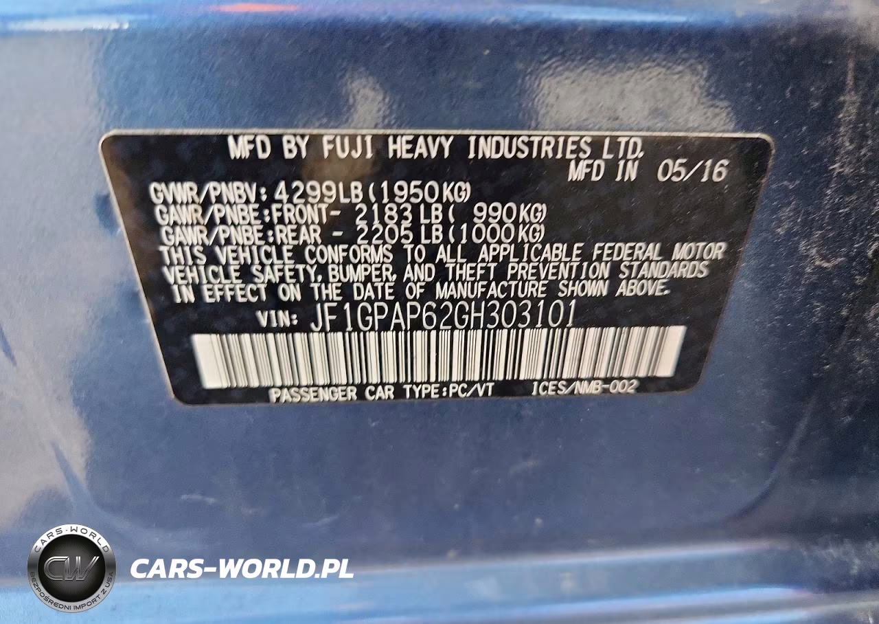 2016 Subaru Impreza Sport Premium VIN:JF1GPAP62GH303101 - 13
