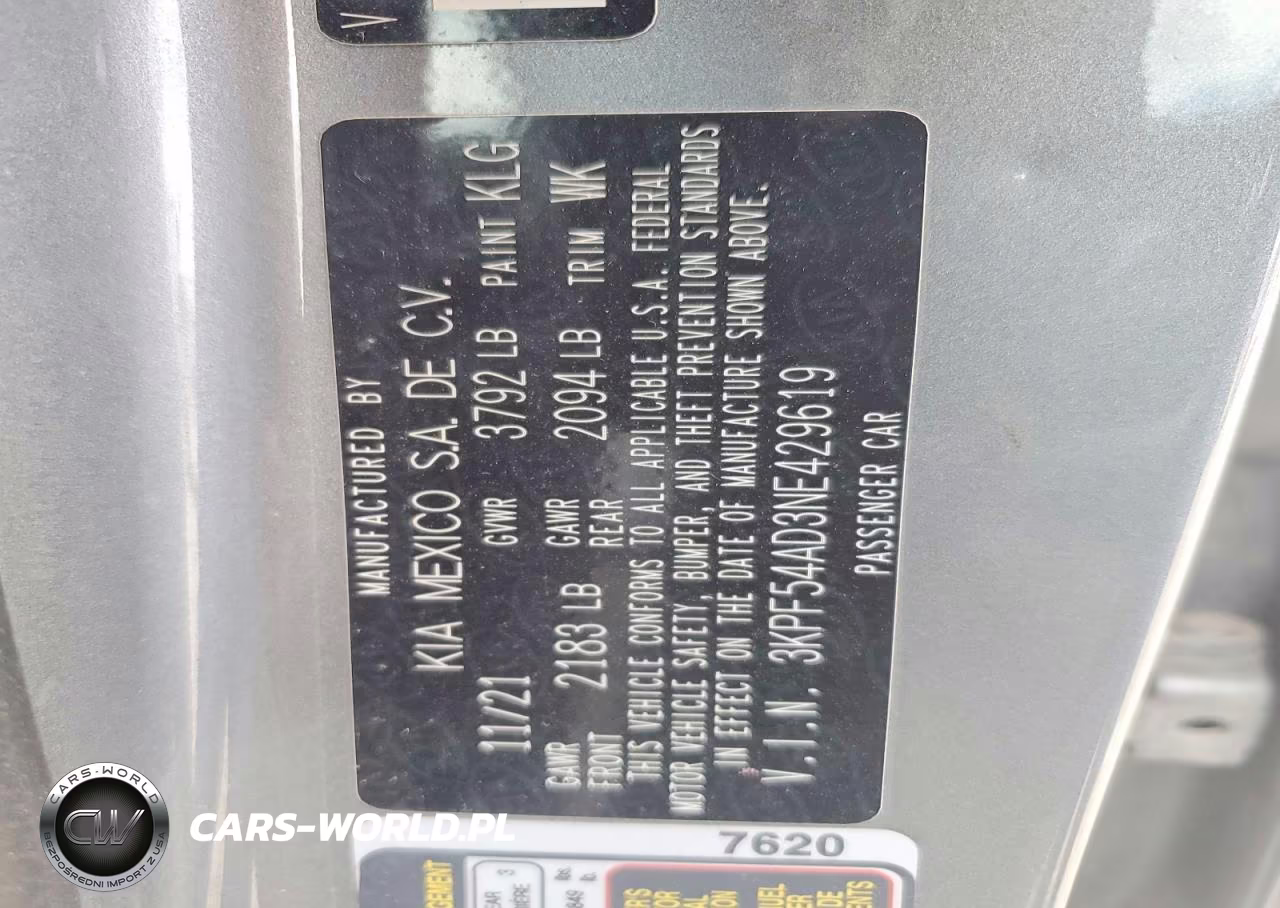 2022 Kia Forte Gt Line VIN:3KPF54AD3NE429619 - 12