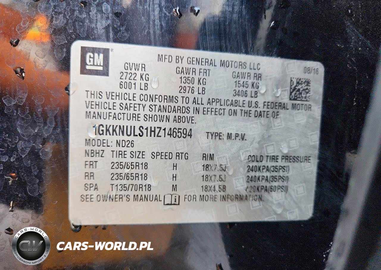 2017 GMC Acadia Slt-1 VIN:1GKKNULS1HZ146594 - 14