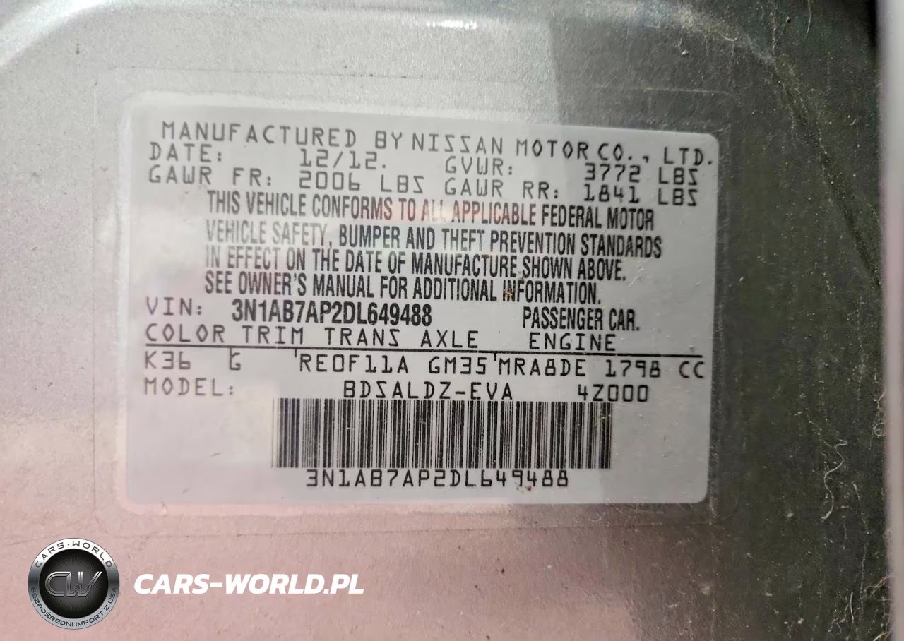2013 Nissan Sentra S VIN:3N1AB7AP2DL649488 - 12