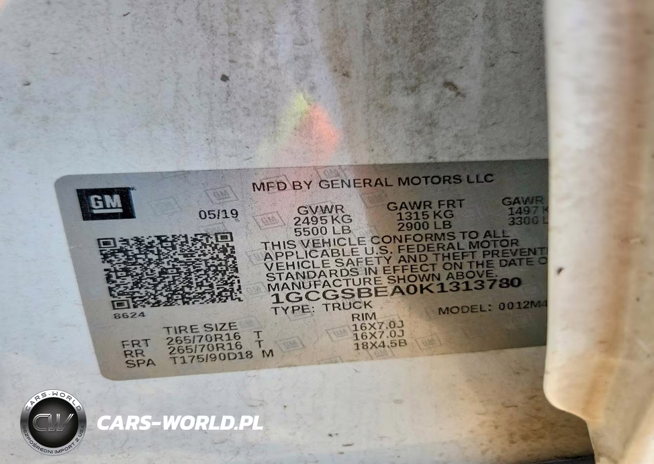 2019 Chevrolet Colorado VIN:1GCGSBEA0K1313780 - 12