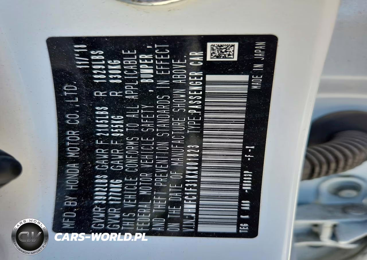 2019 Honda Civic Ex VIN:JHMFC1F31KX001823 - 13