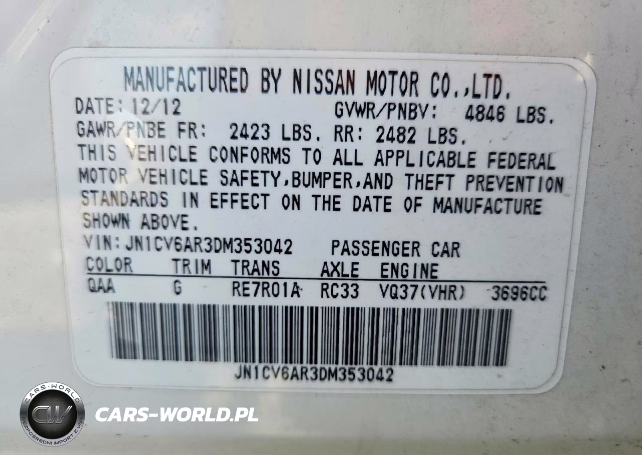 2013 Infiniti G37 Sedan X VIN:JN1CV6AR3DM353042 - 12
