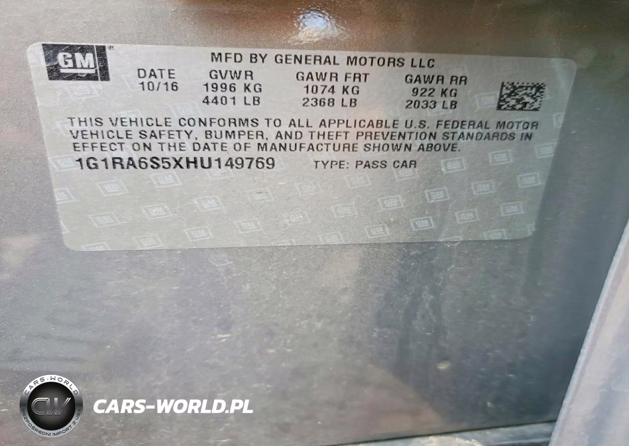 2017 Chevrolet Volt Lt VIN:1G1RA6S5XHU149769 - 13