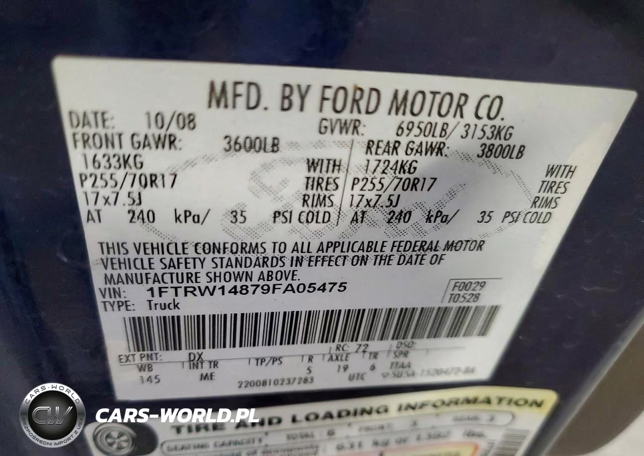 2009 Ford F150 Supercrew VIN:1FTRW14879FA05475 - 12